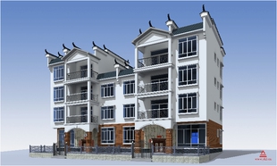 24x12 两层半豪华中式新农村小别墅楼房图纸自建房建筑建筑结构图