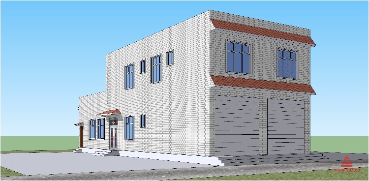 5 两层农村自建门面楼房设计图平面图布局图施工图效果图