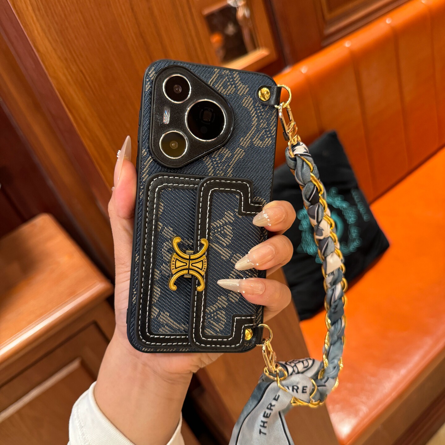 牛仔蓝斜挎可背适用华为pura70pro手机壳mate7060斜挎mate80高级感mateX5可插卡x6便捷手提p80女背包式x7保护