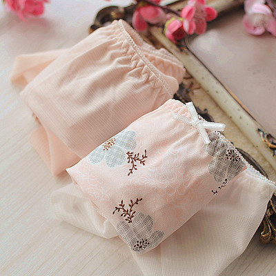 韩国肤色简约风中低腰三角短裤