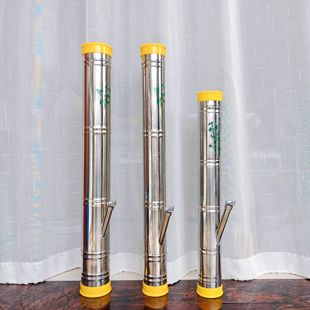 云南不锈钢水烟筒直式新款烟斗烟丝壶竹子印加厚小号便携烟具包邮
