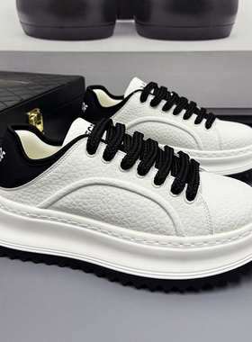 特大码运动板鞋男宽脚宽楦男鞋男士大码白色休闲鞋加大码春秋鞋子