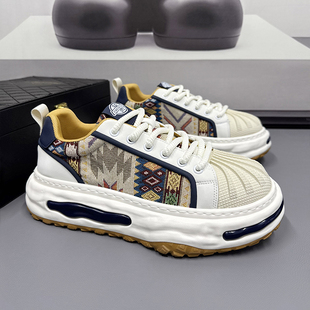 大码 男士 潮流休闲鞋 男鞋 潮 布面板鞋 2025新款 子秋季 网红爆款 运动鞋