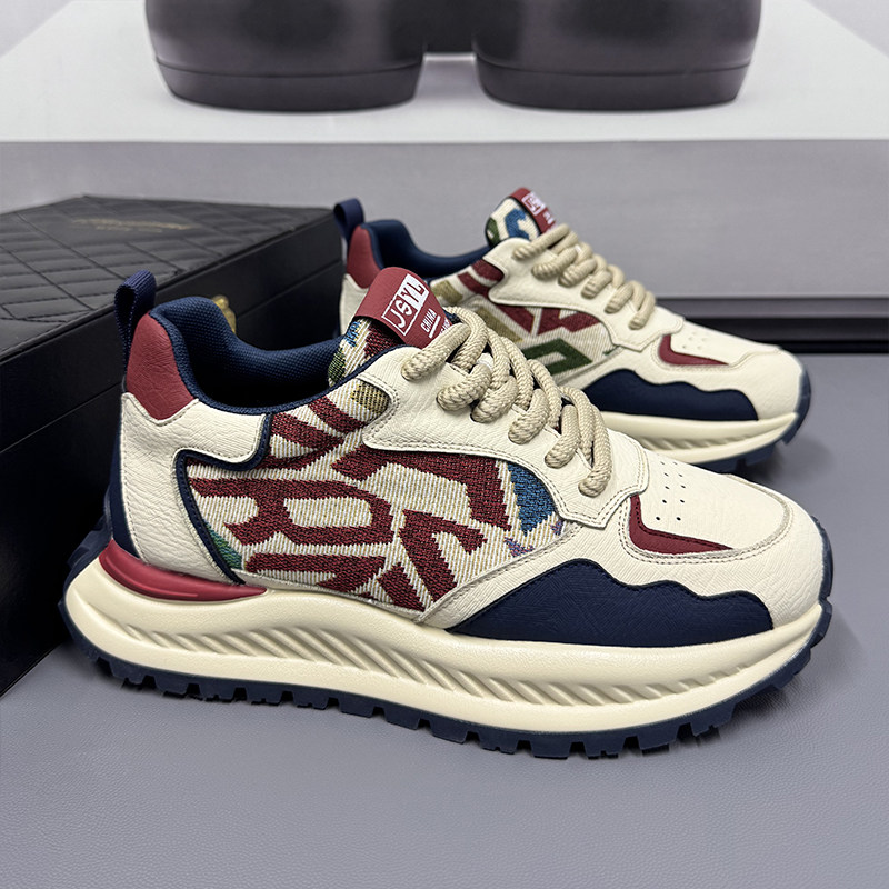 特大码布面休闲老爹鞋男46加肥加大加宽男鞋47透气运动鞋48潮鞋子