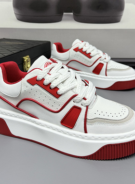 特大码板鞋男2025秋季轻便小白鞋46休闲鞋47厚底百搭潮流运动鞋48