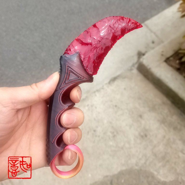游戏订制爪子刀现货黑曜石3D打印