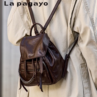 la pagayo/帕佳图2026新款双肩女包单肩斜挎三用真皮国内代购