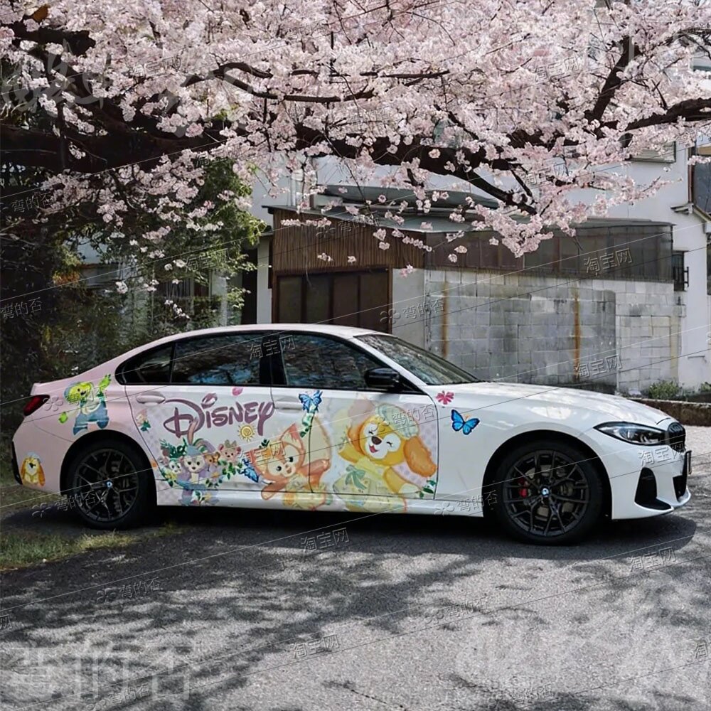 适用于宝马3系车贴饼饼可琦安汽车贴纸个性定制车型车身可爱装饰