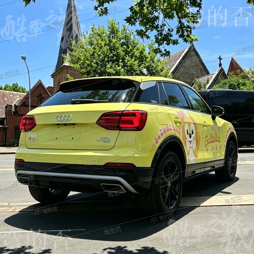 适用于奥迪Q2L可琦安杰拉多尼双拼汽车彩绘改色膜特斯拉model3贴