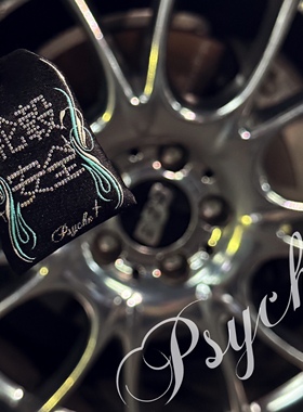 Psyche新品原创轮毂安全霓虹御守汽车内饰后视镜挂饰刺绣银线超亮