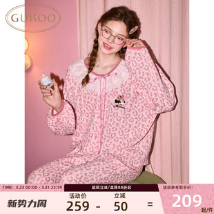 可外穿 家居服套装 Gukoo 果壳26春新睡裙纯棉纱舒适迪士尼系列长袖