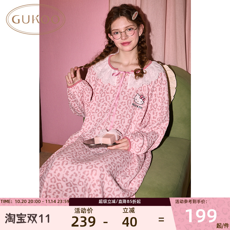 果壳睡裙纯棉舒适Kitty系列