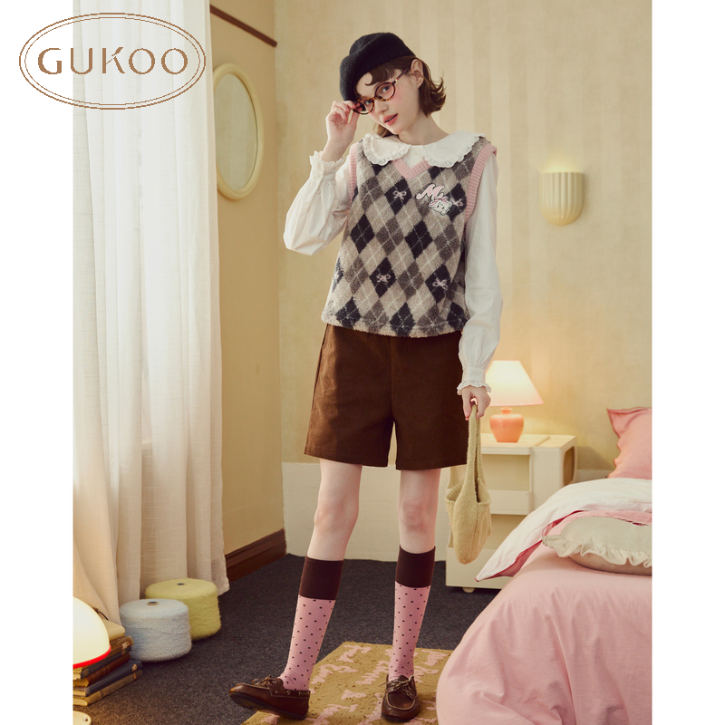 果壳mikko系列睡衣秋冬马甲上衣