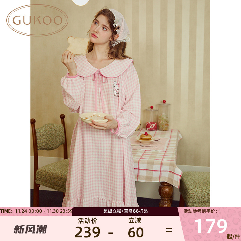 果壳睡裙hellokitty纯棉家居服