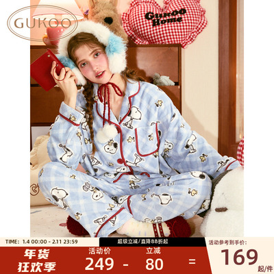 果壳史努比卡通家居服女