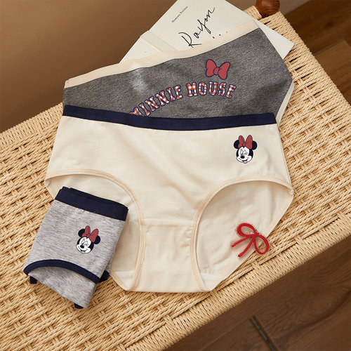 果壳迪士尼棉档三角裤少女内裤