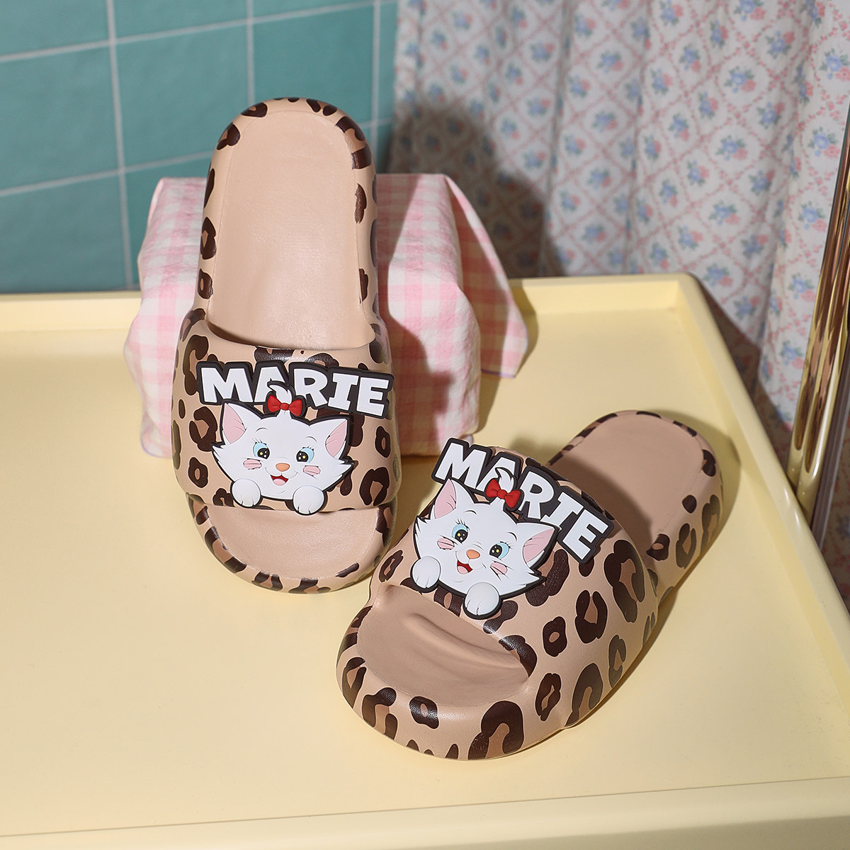 Gukoo/果壳拖鞋女厚底踩屎感玛丽猫高级豹纹家居拖鞋女可外穿女,女鞋,一字拖,淘宝优惠券,粉丝福利购,淘宝优惠卷