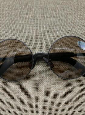 复古风圆形抗疲劳防辐射水晶眼镜