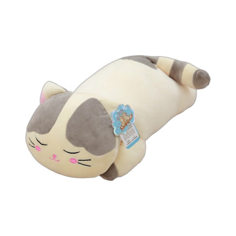 littlecucu正版软体趴猫公仔羽绒棉贪睡猫毛绒玩具抱枕礼品批发
