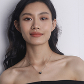 Moment 大溪地黑色珍珠路路通纯银项链颈链毛衣链配饰轻奢高级感