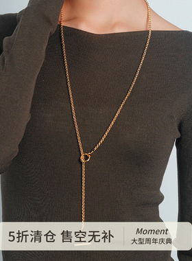 设计感OT扣长款项链毛衣链