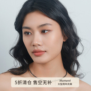 Moment 神秘闪耀 黑尖晶石项链锁骨链毛衣链颈链饰品女款2025新款