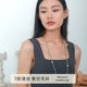 毛衣链项链配饰装 Moment 真多麻灰色珍珠长款 饰高级感轻奢女秋冬