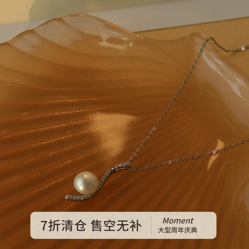 Moment 设计感~天然珍珠吊坠纯银项链毛衣链锁骨链颈链银饰首饰女,饰品/流行首饰/时尚饰品新,项链,淘宝优惠券,粉丝福利购,淘宝优惠卷