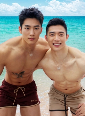 男士美式双层叠戴太阳花吊坠项链