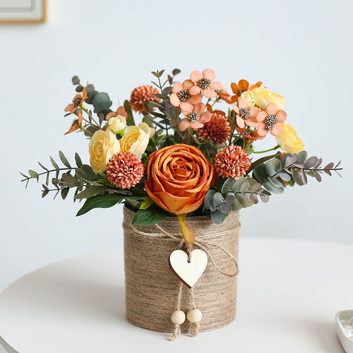 初若安然ins客厅花艺套装仿真花