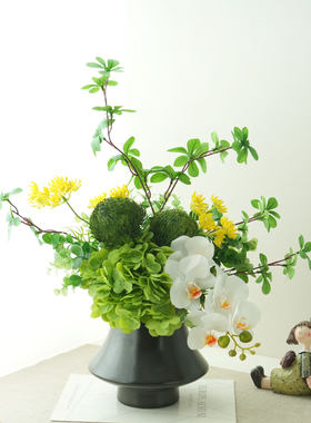 自然森系风绿白花束仿真花