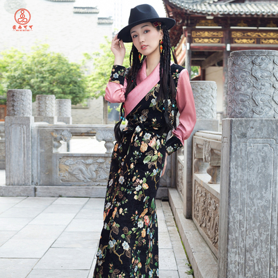 藏族服装女秋冬加厚藏式博拉藏裙