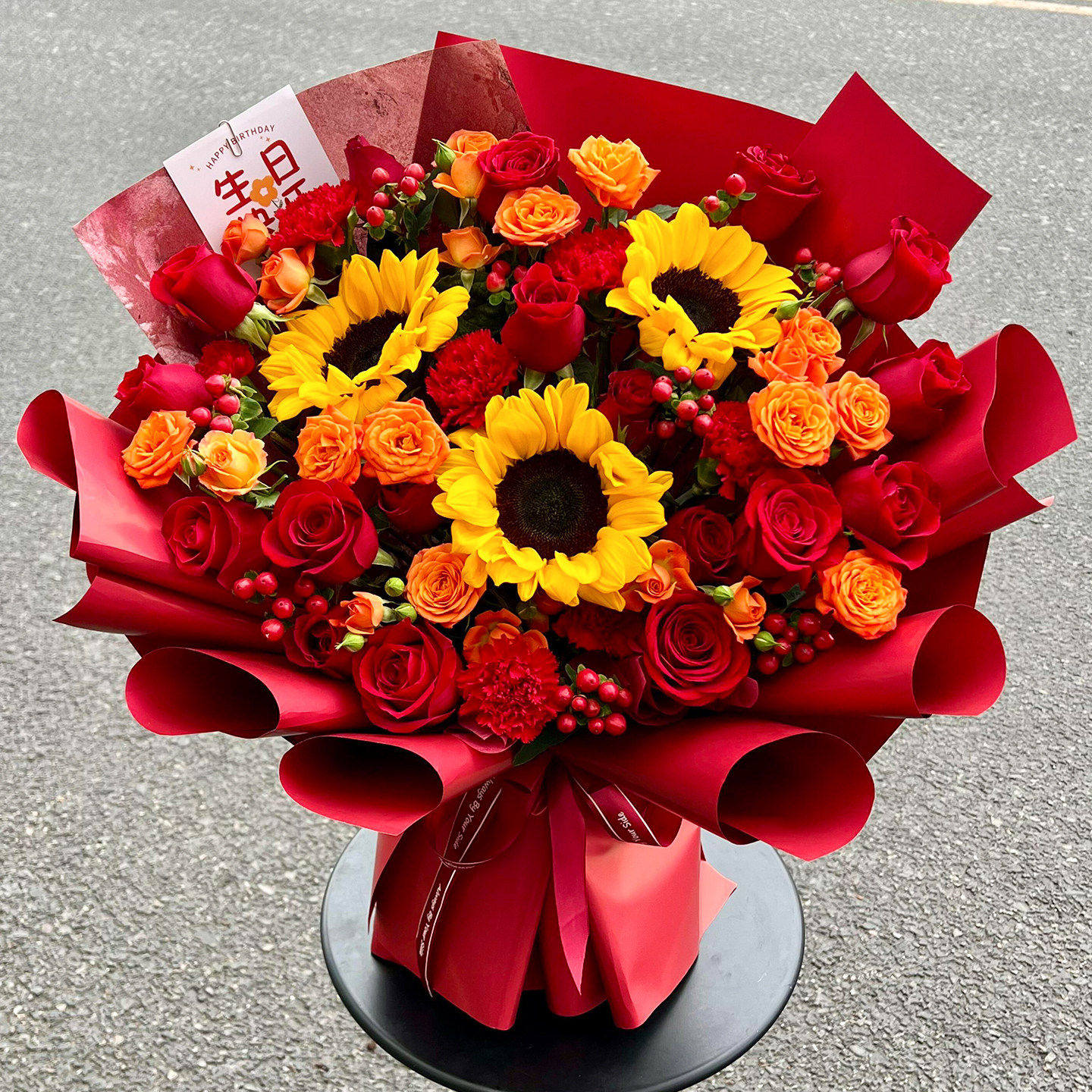 教师节礼物向日葵香槟花束鲜花同城配送老师学生生日毕业季礼物