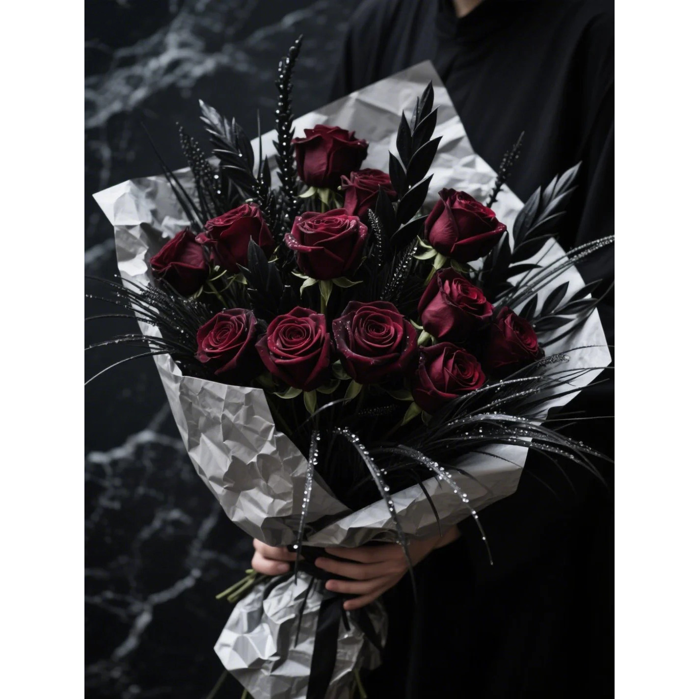 情人节高端定制永生花玫瑰帝王花花束真花干花送男友生日节日礼物