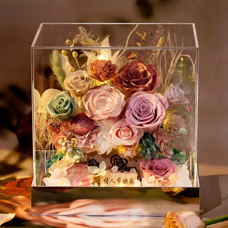 永生花玫瑰高级感花教师节束情人节礼物送女友老婆送闺蜜生日礼物