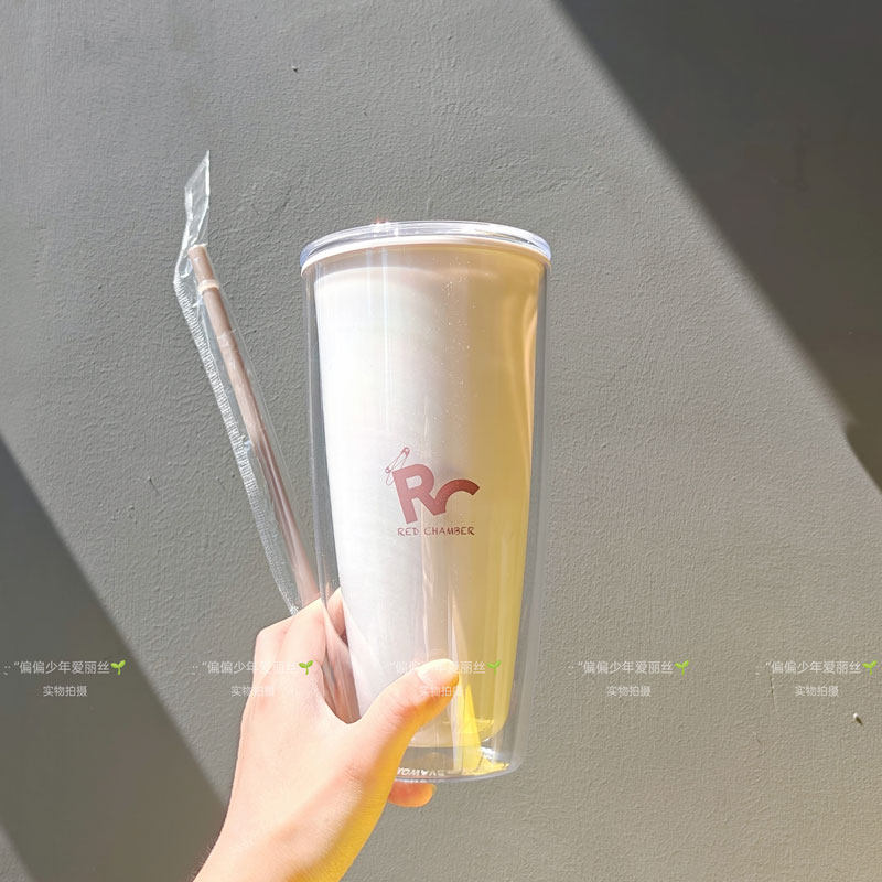 red chamber周边RC水波双层吸管杯冷水杯730ml