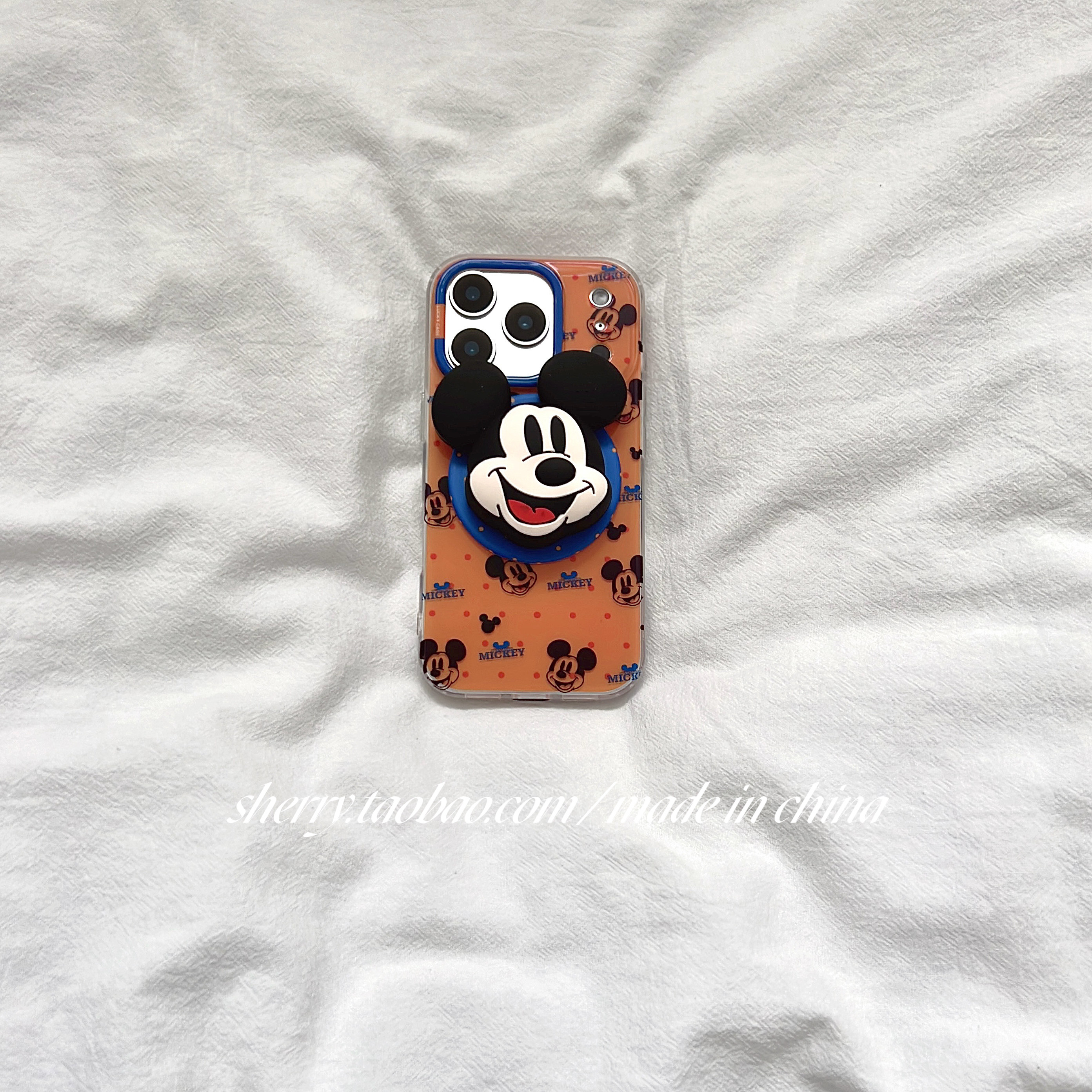 SHERRY*ins风橙色波点卡通头像磁吸适用于苹果17ProMax手机壳iPhone16Pro小众少女心15简约14小清新可爱秋冬