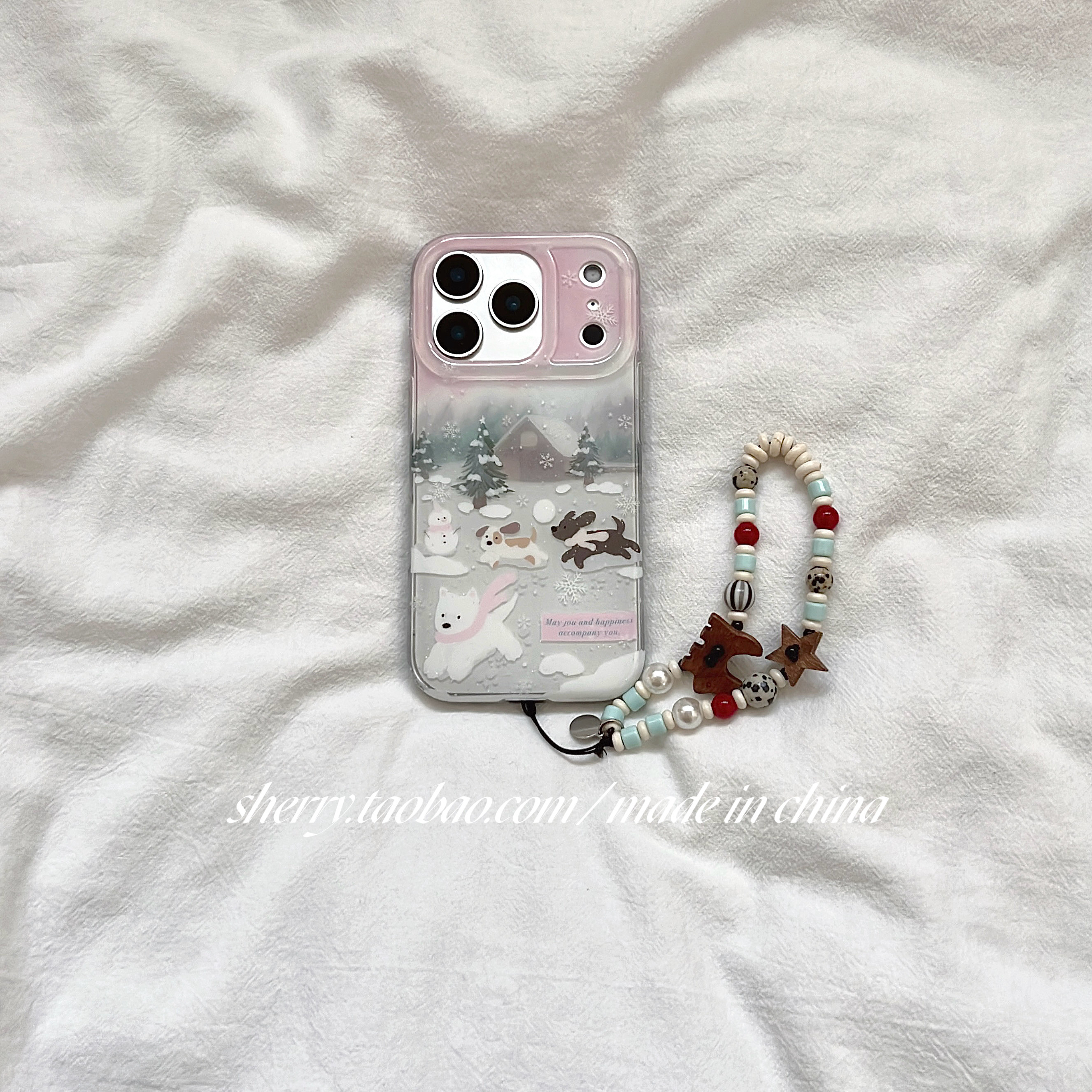 SHERRY*ins风冬日雪地树木奔跑狗狗适用于苹果17ProMax手机壳iPhone16Pro小众少女心15简约14小清新卡通可爱,3C数码配件,手机保护套/壳,淘宝优惠券,粉丝福利购,淘宝优惠卷