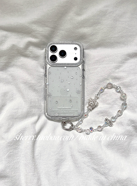 SHERRY*ins风透明细闪银色雪花适用于苹果17ProMax手机壳iPhone16Pro小众少女心15简约14小清新卡通高级冬日