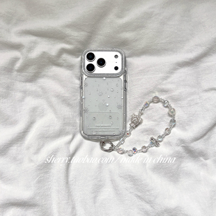 SHERRY ins风透明细闪银色雪花适用于苹果17ProMax手机壳iPhone16Pro小众少女心15简约14小清新卡通高级冬日