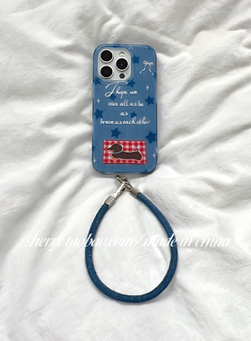 SHERRY*ins风甜酷可爱蓝色星星腊肠狗狗适用于苹果17ProMax手机壳iPhone16Pro小众少女心15简约14清新卡通13