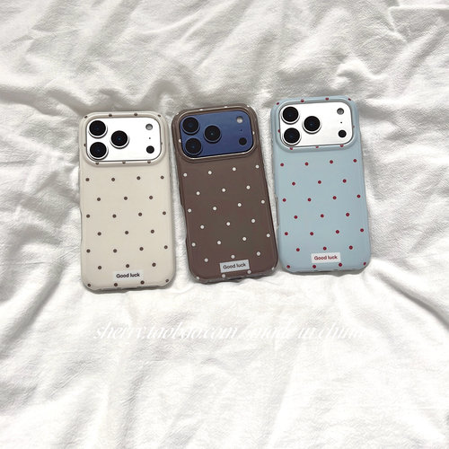 SHERRY高级感温柔撞色波点手机壳