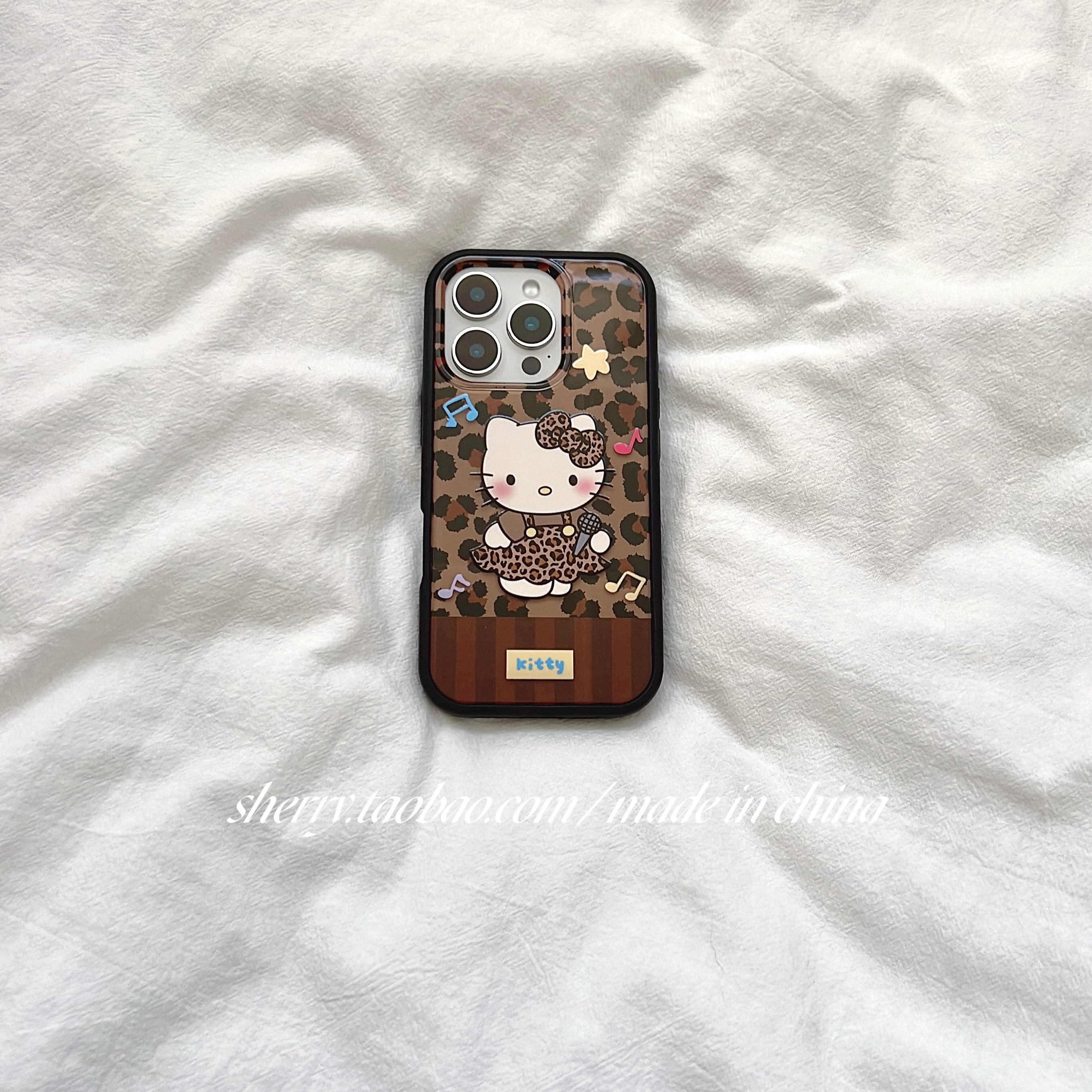 SHERRY*ins风早秋豹纹kt猫手机壳