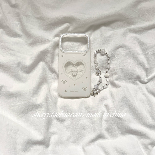 SHERRYins风温柔白底kt猫手机壳