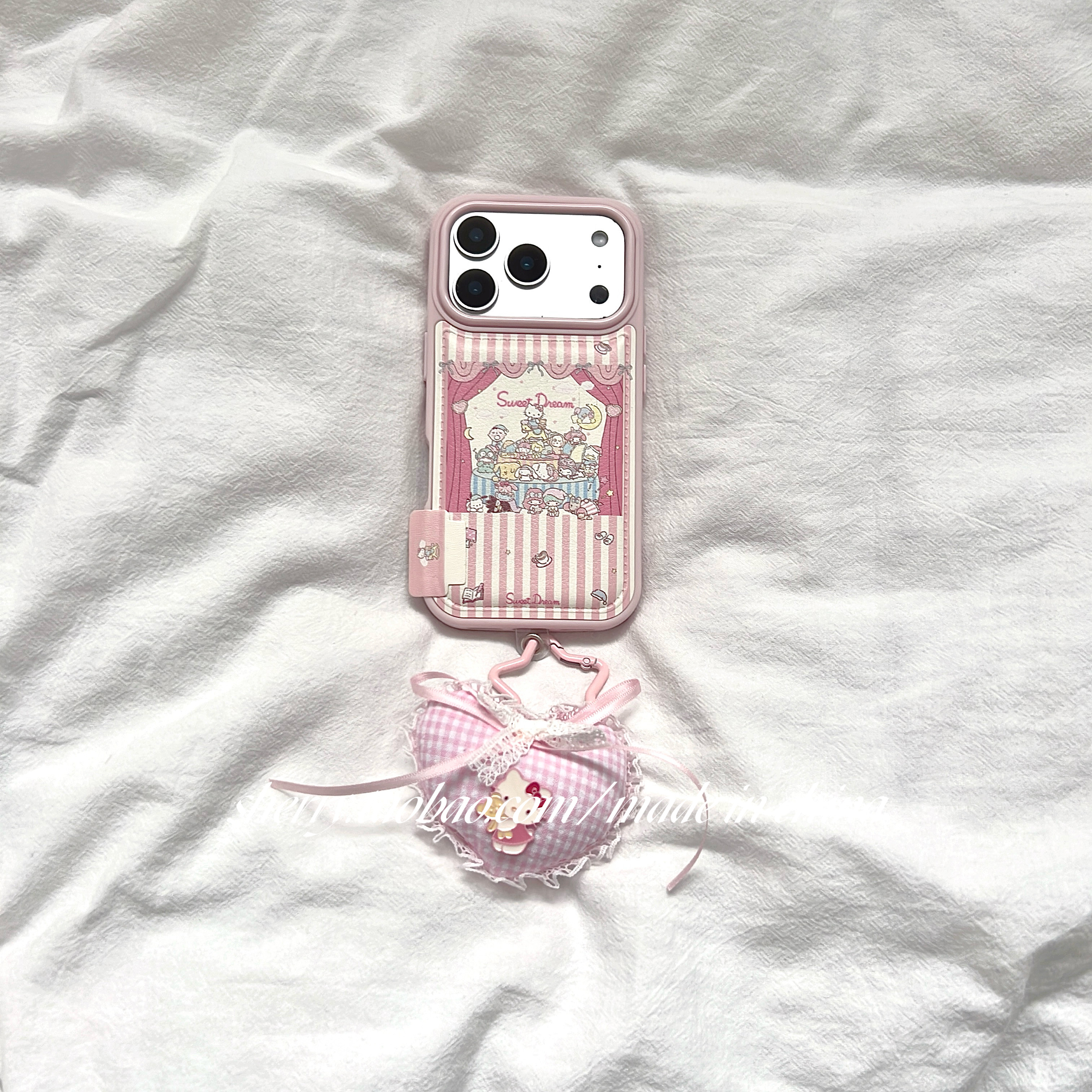 SHERRY*ins风粉色皮质条纹猫大家族适用于苹果17ProMax手机壳iPhone16Pro小众少女心15简约14小清新卡通可爱,3C数码配件,手机保护套/壳,淘宝优惠券,粉丝福利购,淘宝优惠卷