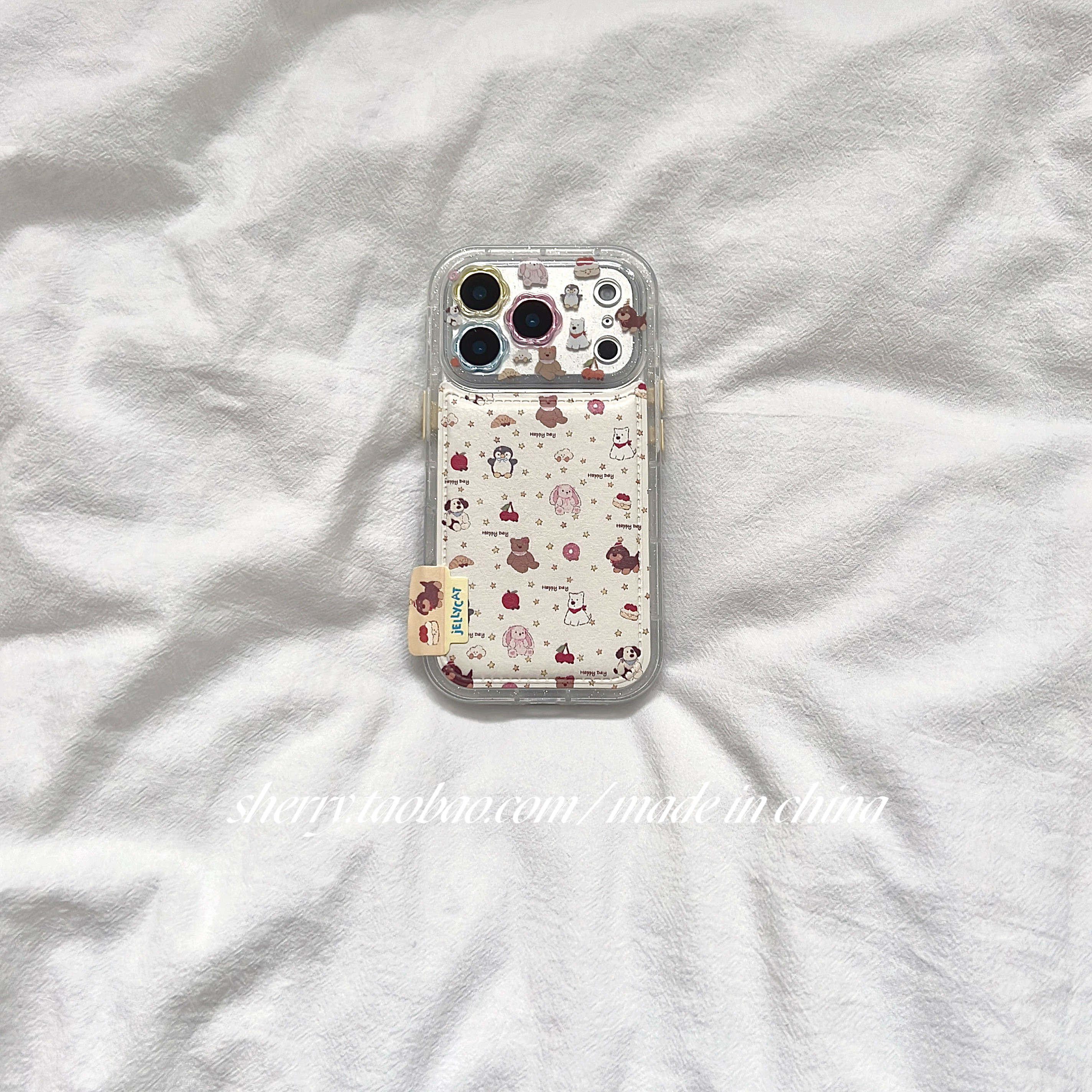 SHERRY*ins风奶黄满屏星星小动物适用于苹果17ProMax手机壳iPhone16Pro小众少女心15简约14小清新卡通可爱萌,3C数码配件,手机保护套/壳,淘宝优惠券,粉丝福利购,淘宝优惠卷