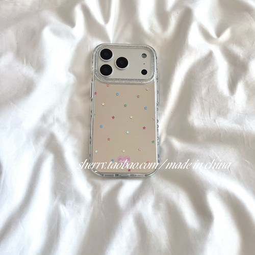 ins镜面星星iPhone17手机壳高级