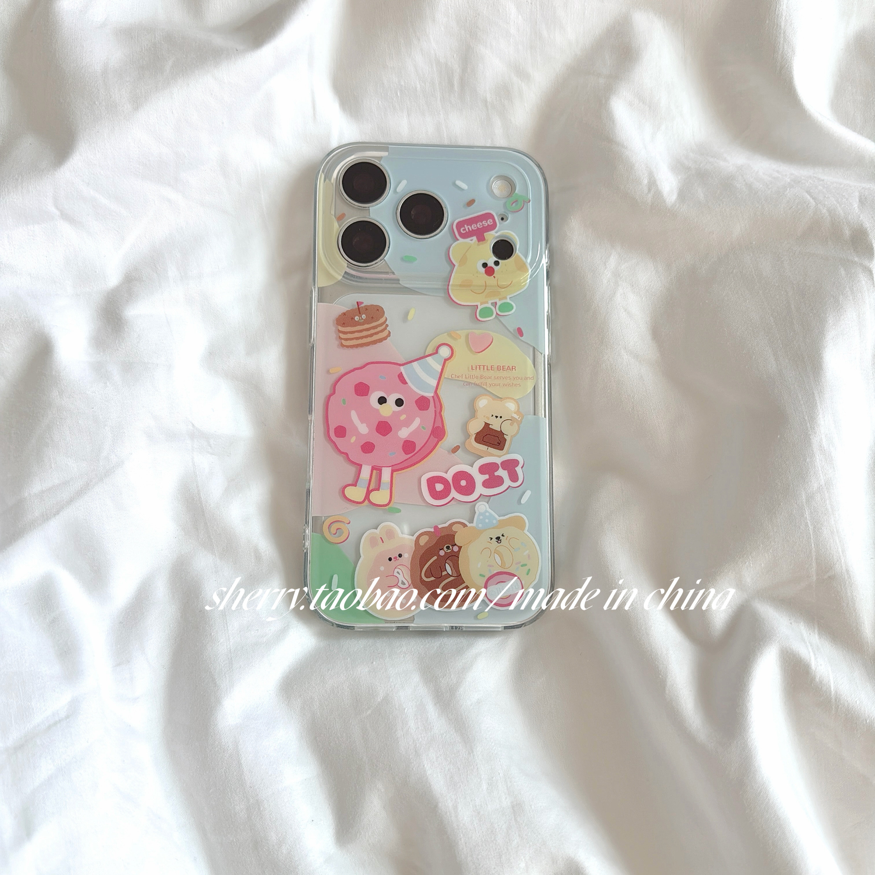 SHERRY*ins风甜甜圈饼干趣味表情适用于苹果17ProMax手机壳iPhone16Pro小众少女心15简约14小清新卡通可爱