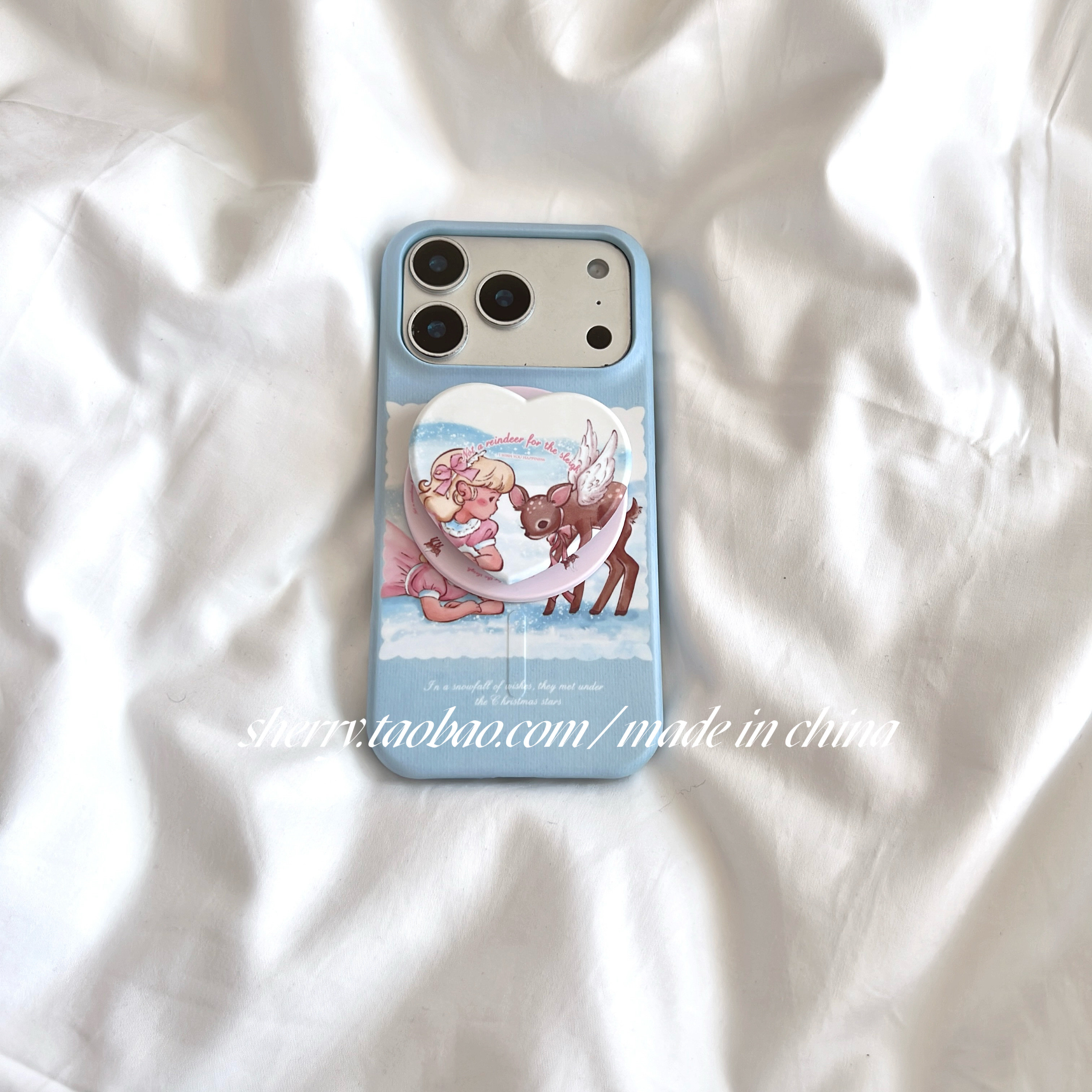 SHERRY*ins风蓝色天使小熊女孩磁吸硬壳适用于苹果17ProMax手机壳iPhone16Pro小众少女心15简约14小清新可爱,3C数码配件,手机保护套/壳,淘宝优惠券,粉丝福利购,淘宝优惠卷