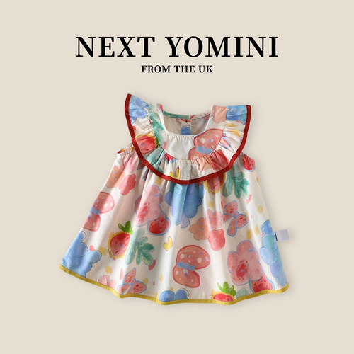 英国NEXT YOMINI 女宝宝连衣裙2006夏季新款婴幼儿薄款女童背心裙